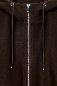 SOFT HOODIE OVERSIZED BOMBER JACKET