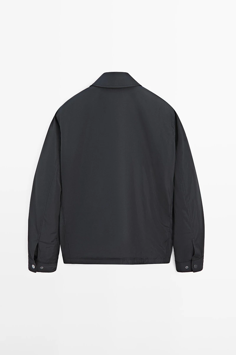 Water-repellent overshirt with pockets