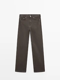 High-waist wide-leg jeans