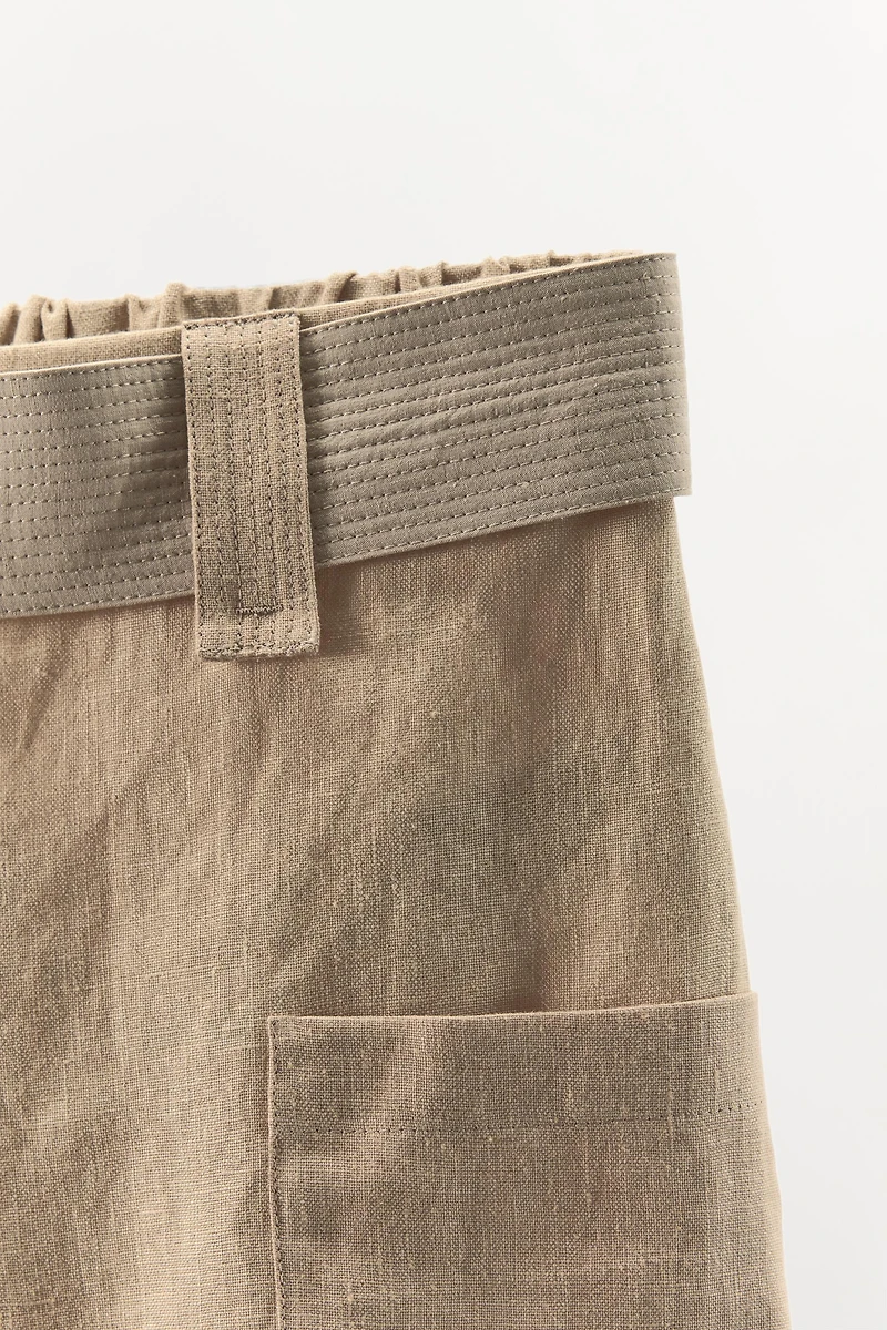 100% LINEN COMBINATION BERMUDA SHORTS LIMITED EDITION