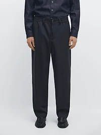 Cool wool textured pants
