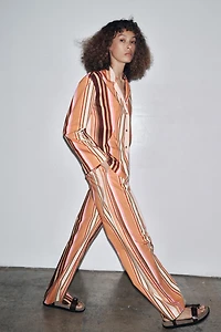 ZW COLLECTION STRIPED FLARE PANTS