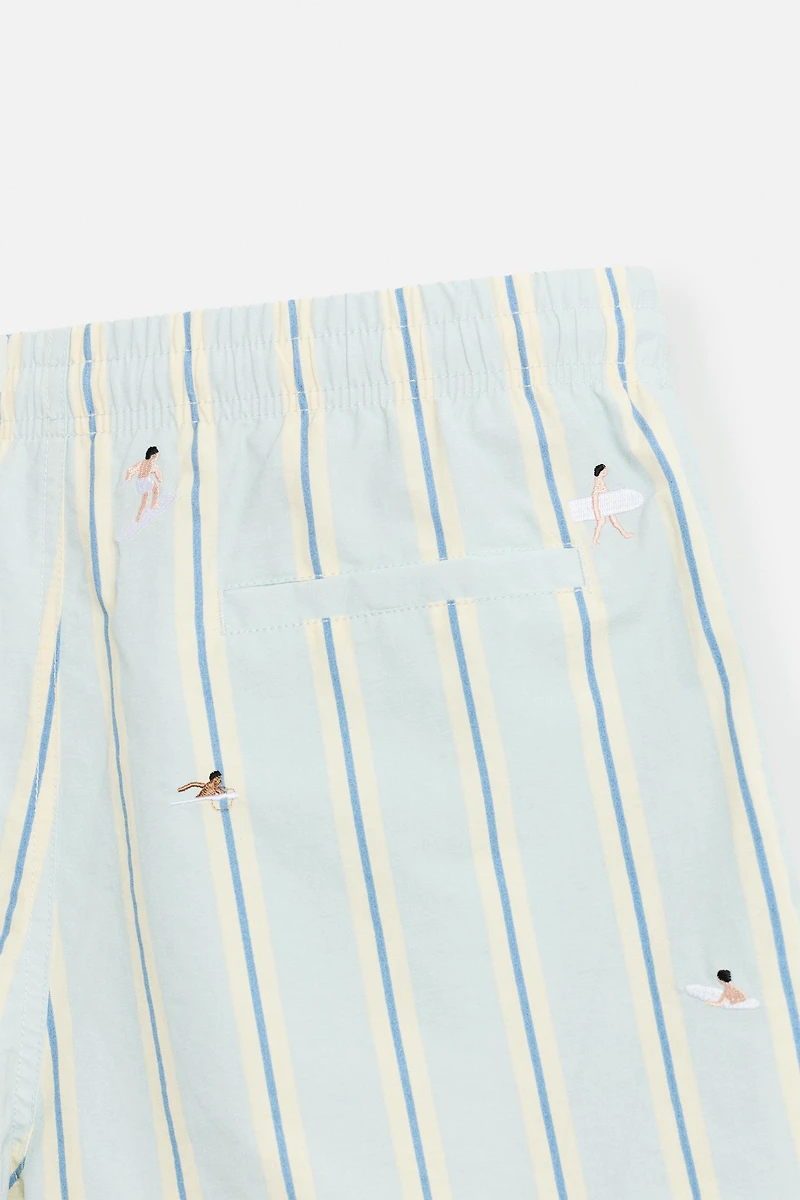 EMBROIDERED MID-LENGTH SWIMSUIT