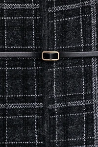 PLAID CARDIGAN WITH BELT
