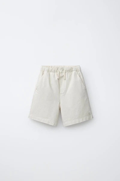 COTTON ELASTIC WAIST SHORTS