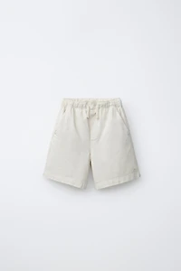 COTTON ELASTIC WAIST SHORTS