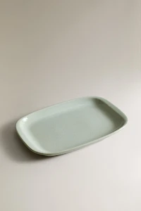 ENAMELED STONEWARE SERVING DISH