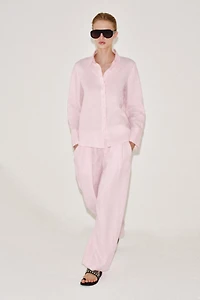ZW COLLECTION 100% LINEN PLEATED PANTS