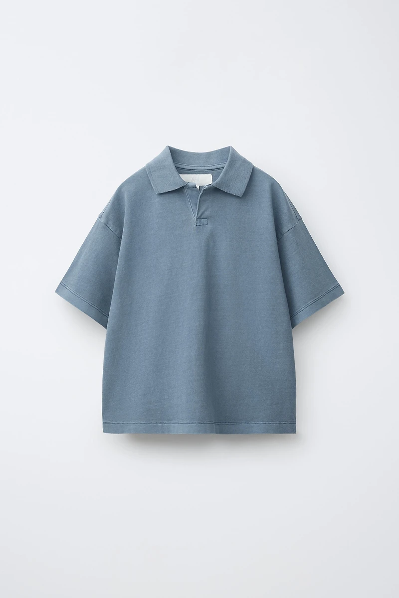 WASHED EFFECT POLO SHIRT