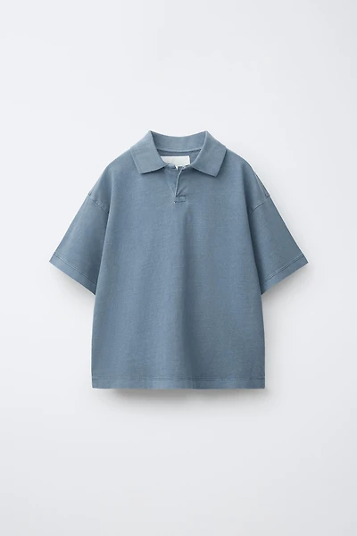 WASHED EFFECT POLO SHIRT
