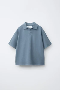 WASHED EFFECT POLO SHIRT