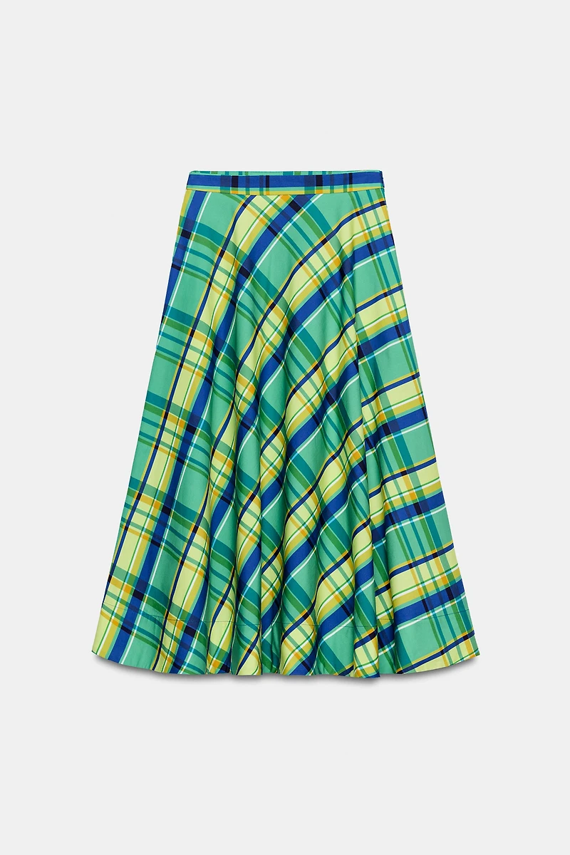 ZW COLLECTION PLAID MIDI SKIRT