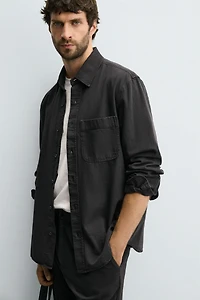 WASHED COTTON LINEN SHIRT