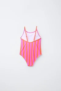 6-14 ANS / MAILLOT DE BAIN À RAYURES ET INSCRIPTION LA JOLLA BEACH