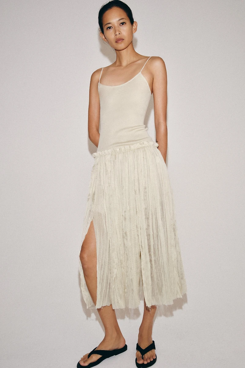 COMBINATION MIDI DRESS