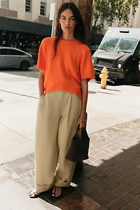 SHORT SLEEVE KNIT JUMPER