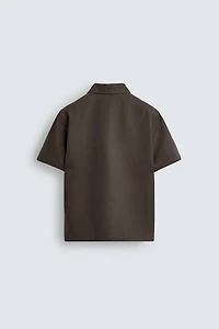 REGULAR FIT HEMP COTTON BLEND POLO