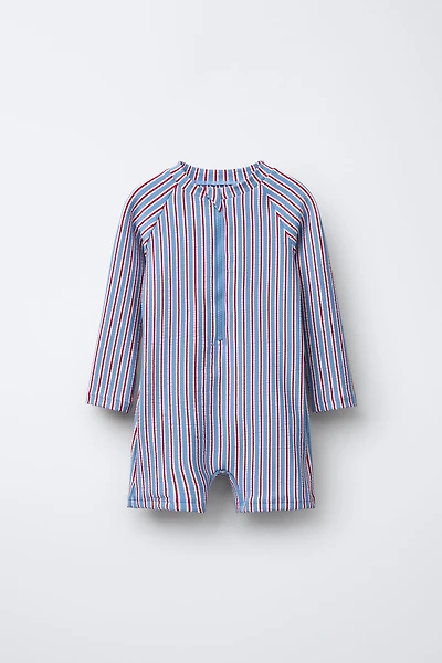 1-6 YEARS/ STRIPED JUMPSUIT SWIMSUIT