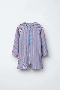 1-6 YEARS/ STRIPED JUMPSUIT SWIMSUIT