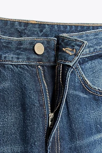 TRF MID-RISE BAGGY FOLDED JEANS