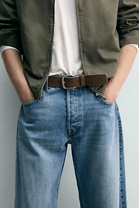 WIDE SPLIT LEATHER BELT