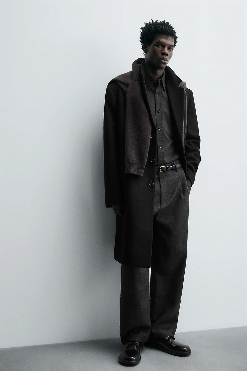 MANTEAU REGULAR FIT AVEC LAINE