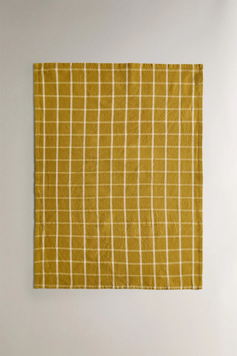 SET OF REGULAR CHECK COTTON KITCHEN TOWELS (SET OF 2)