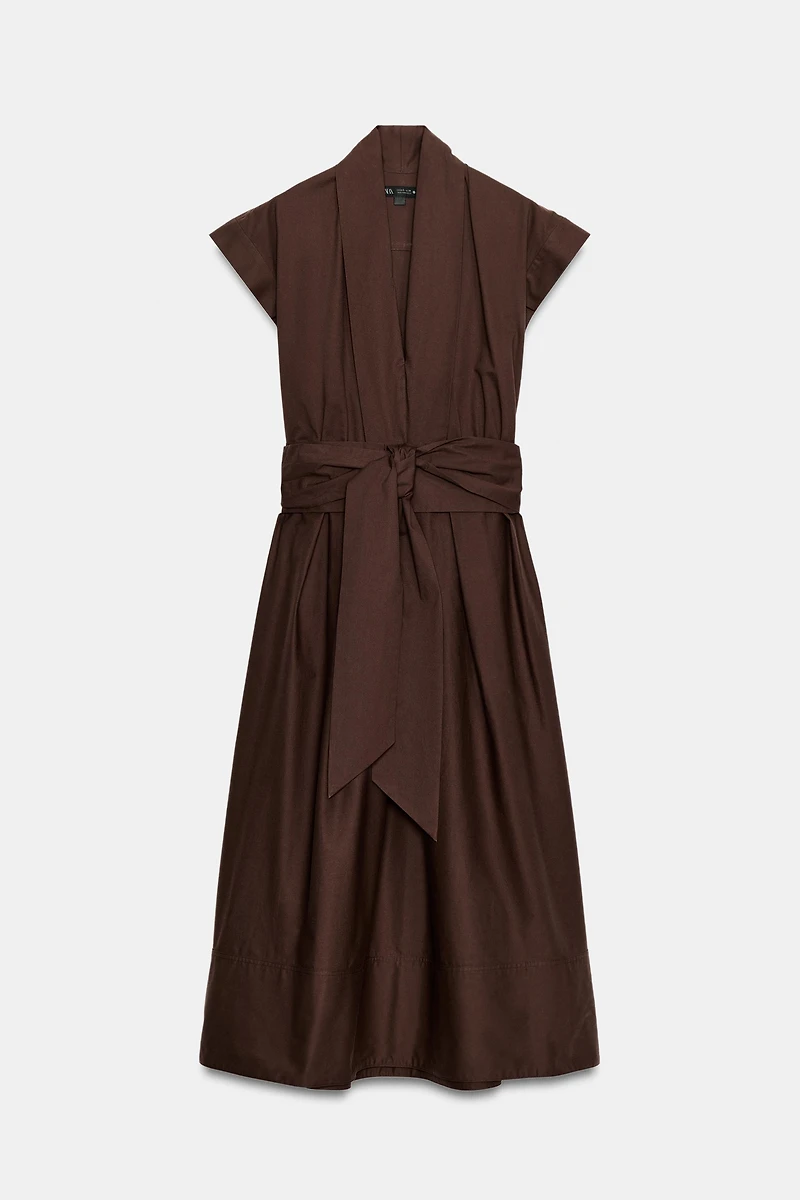 ZW COLLECTION PLEATED POPLIN DRESS