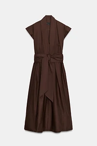 ZW COLLECTION PLEATED POPLIN DRESS