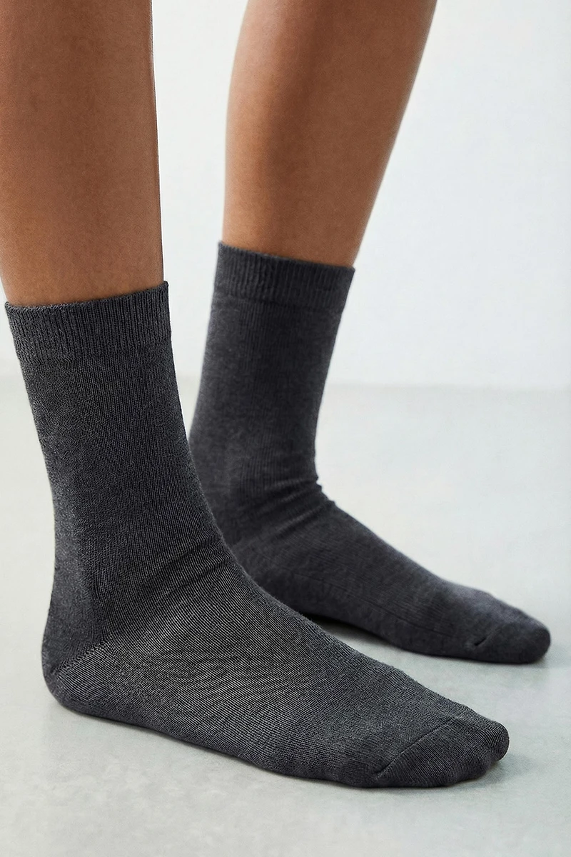 FIVE-PACK OF LONG PLAIN SOCKS