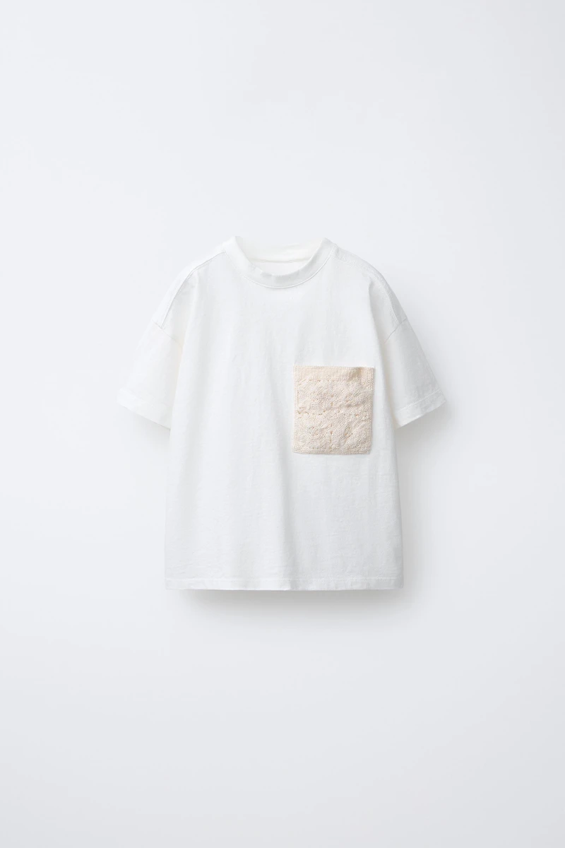 CROCHET POCKET T-SHIRT