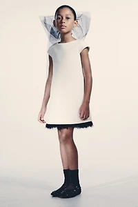 DETACHABLE FEATHER DRESS