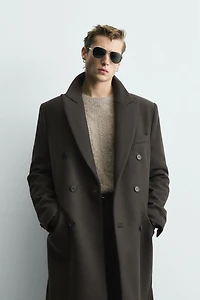 DOUBLE BREASTED WOOL BLEND MANTECO® LIMITED EDITION COAT