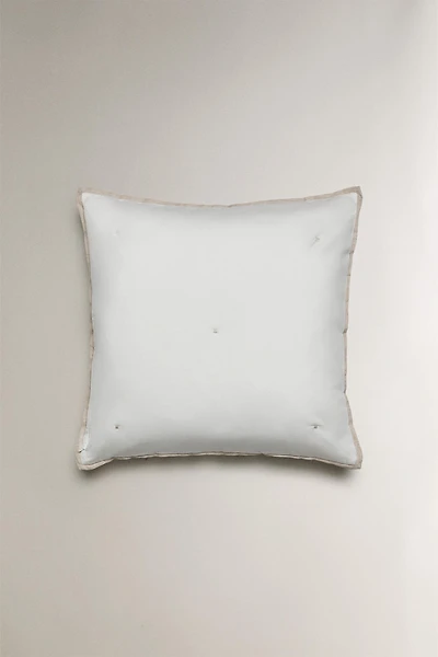 HOUSSE DE COUSSIN SATIN LIN POINTS