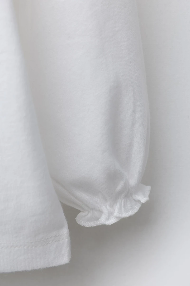 EMBROIDERED COLLAR T-SHIRT