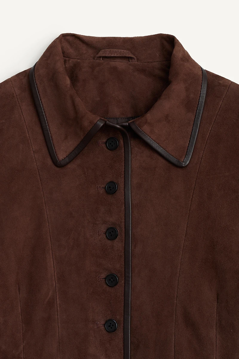 FITTED SUEDE LEATHER BLAZER LIMITED EDITION