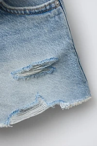 RIPPED DENIM SHORTS