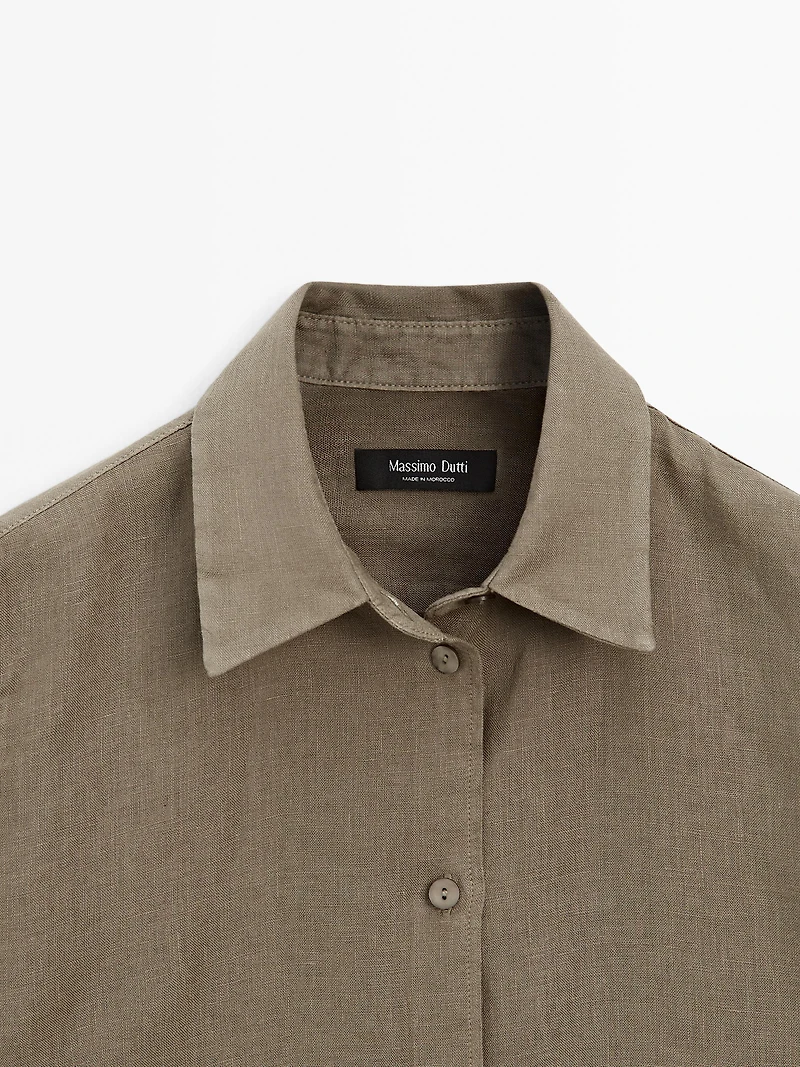 Flowing 100% linen shirt