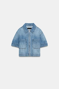 CHEMISE Z1975 EN DENIM À MANCHES COURTES
