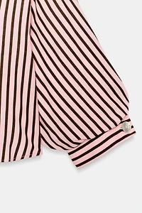 CHEMISE À RAYURES ET MANCHES BOUFFANTES