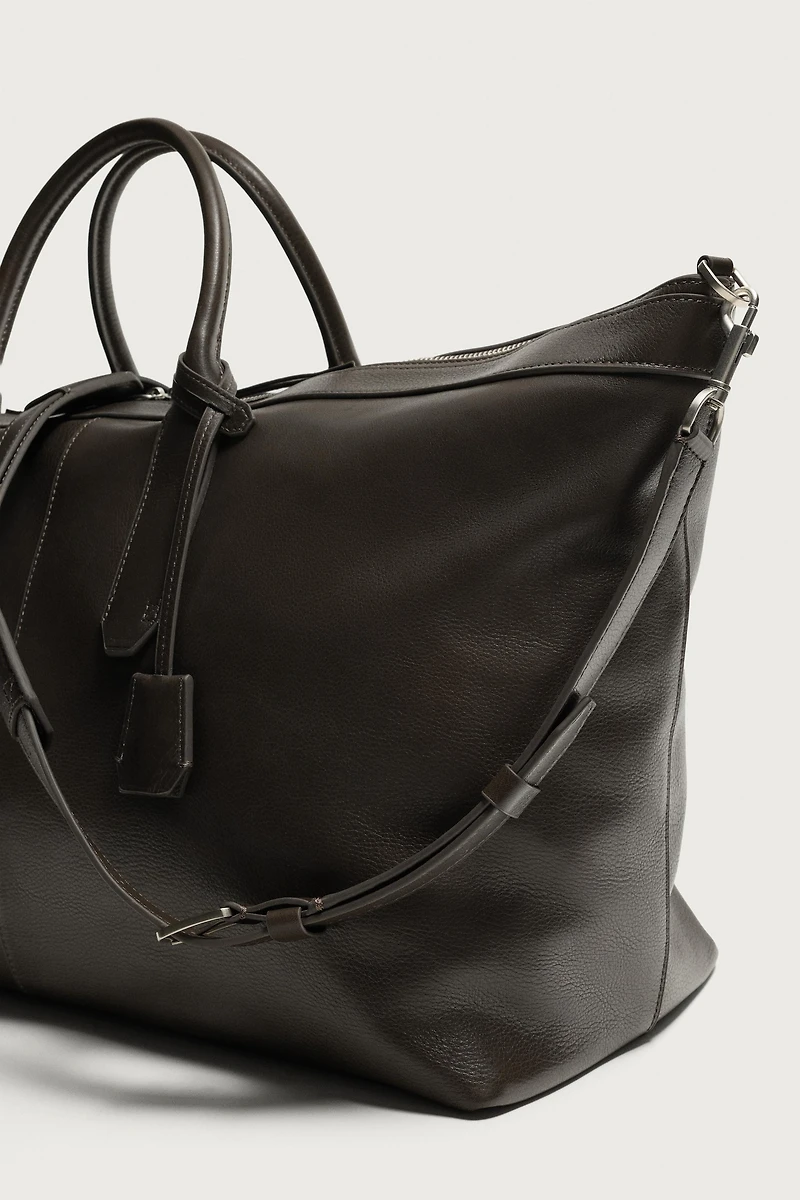 LEATHER SHOPPER BAG