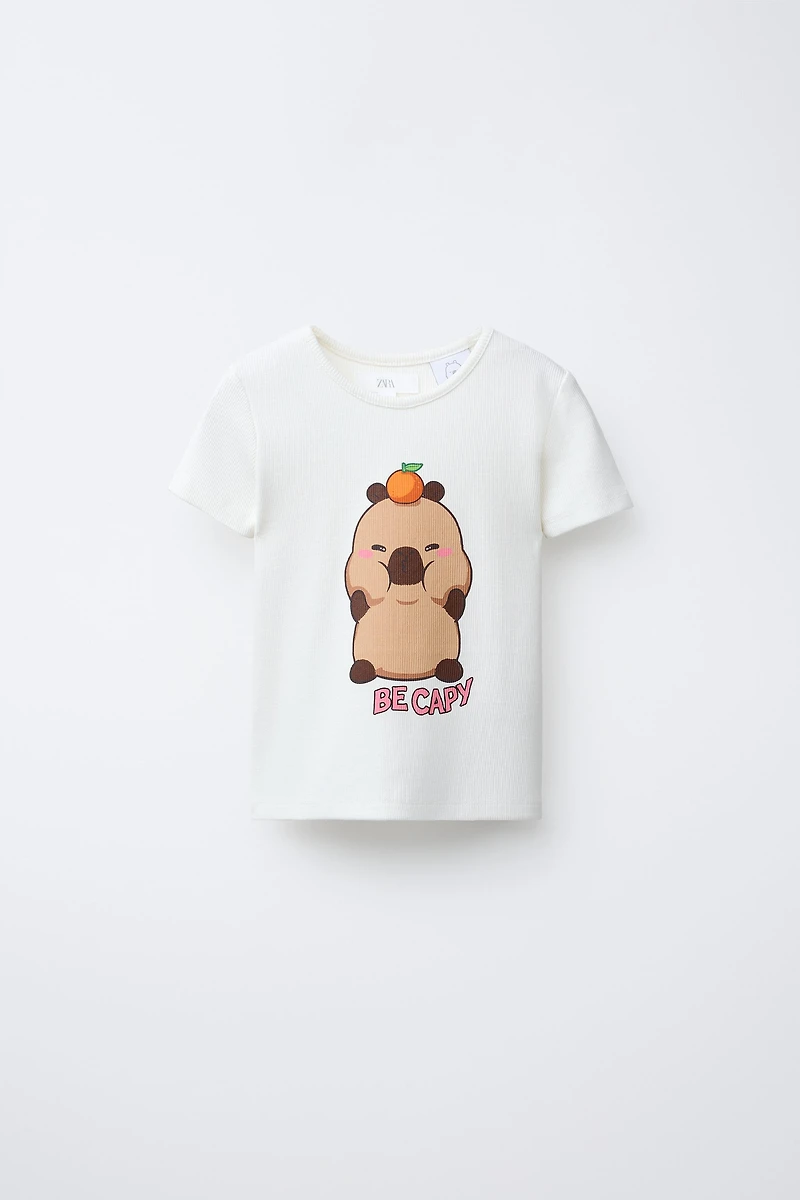 RIBBED T-SHIRT CAPIBARA CAPYFUN ©