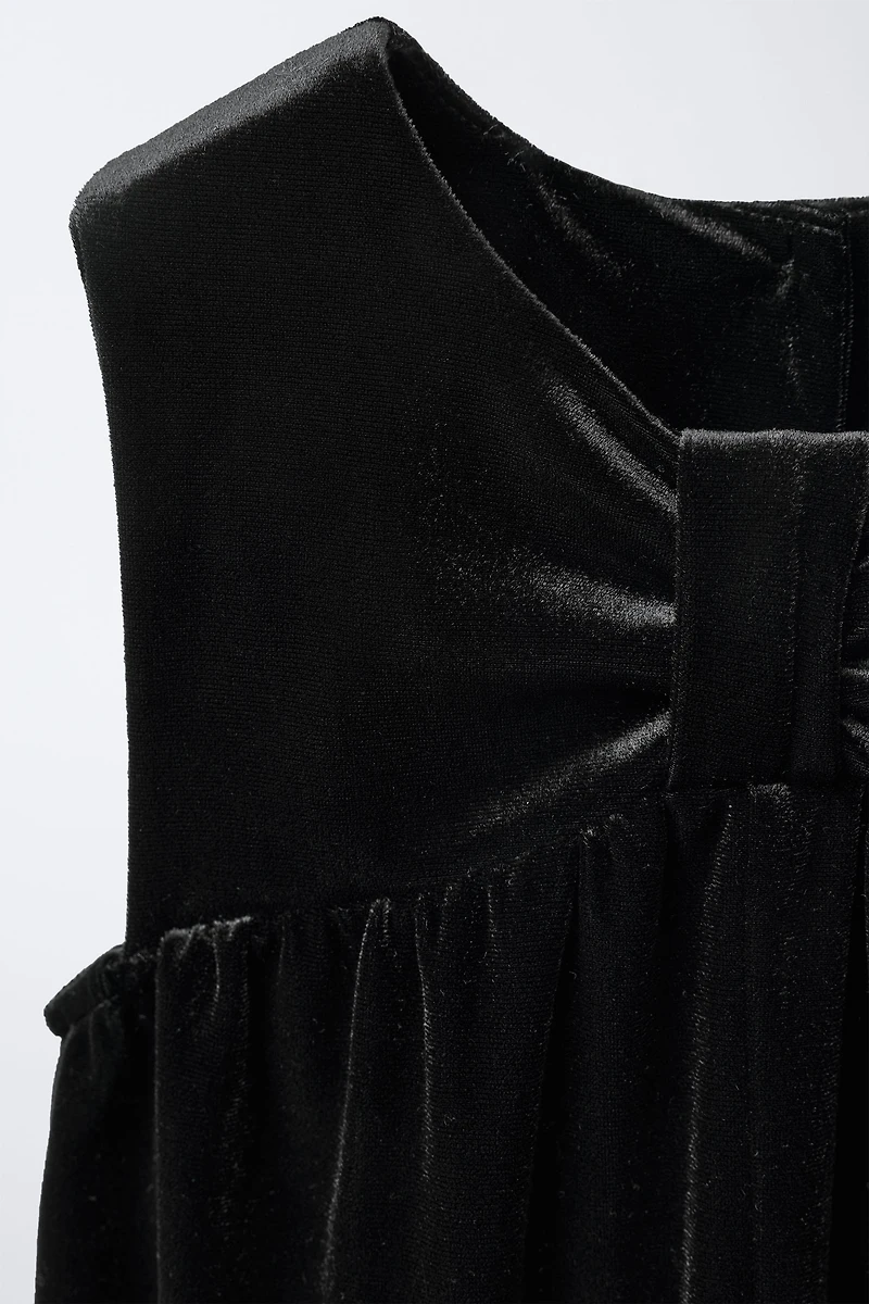 COMBINAISON LONGUE EN VELOURS AVEC NOEUD