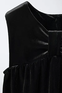 COMBINAISON LONGUE EN VELOURS AVEC NOEUD