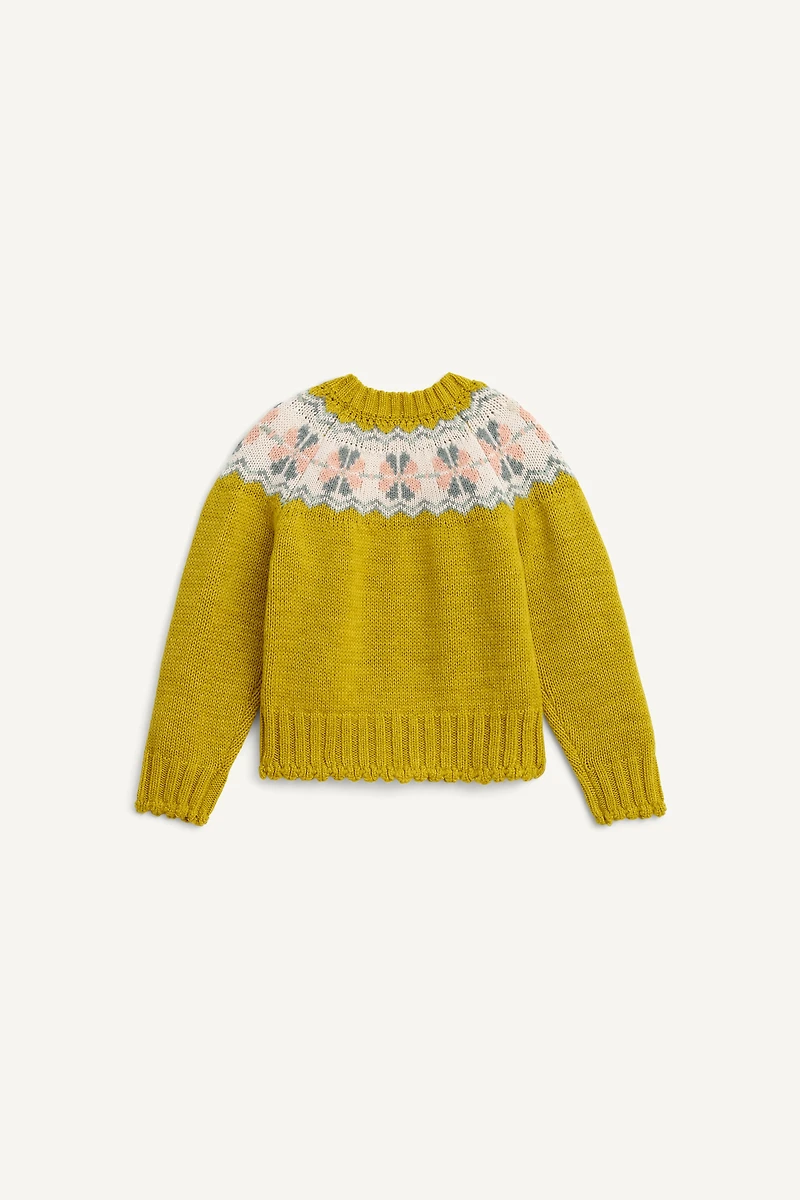 LIMITED EDITION WOOL BLEND GREEK PRINT SWEATER