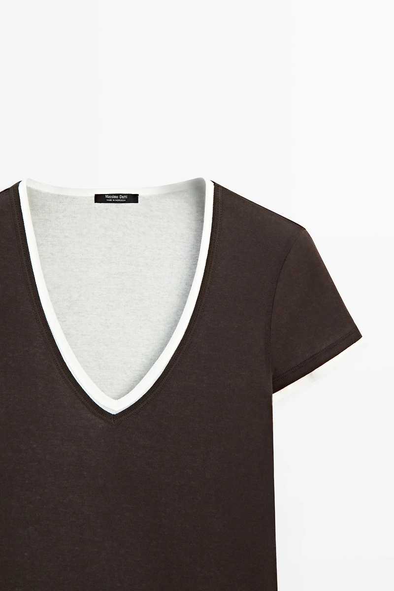 T-shirt 100 % coton superposé