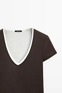 T-shirt 100 % coton superposé