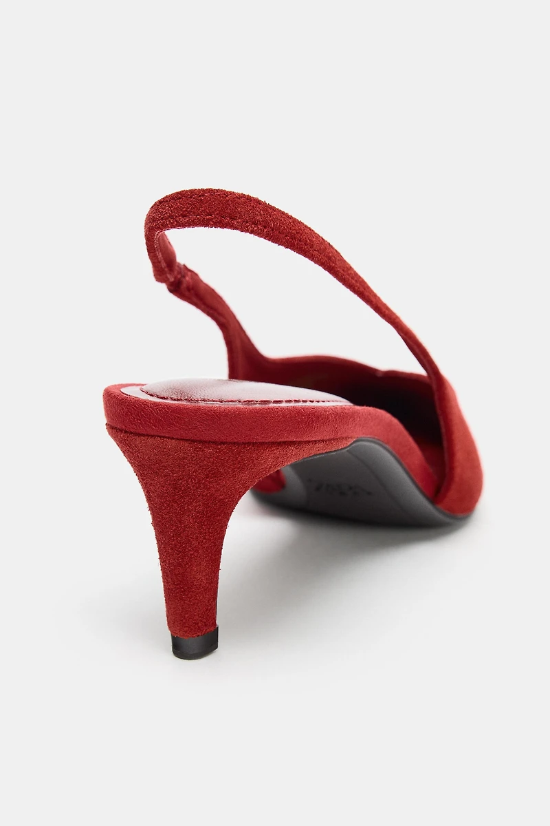 CHAUSSURES À TALONS ET BRIDE ARRIÈRE EN CUIR