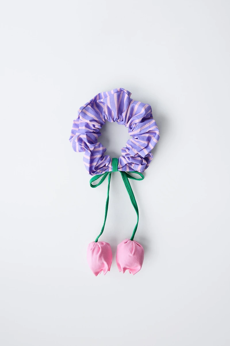 STRIPED TULIP HAIR TIE