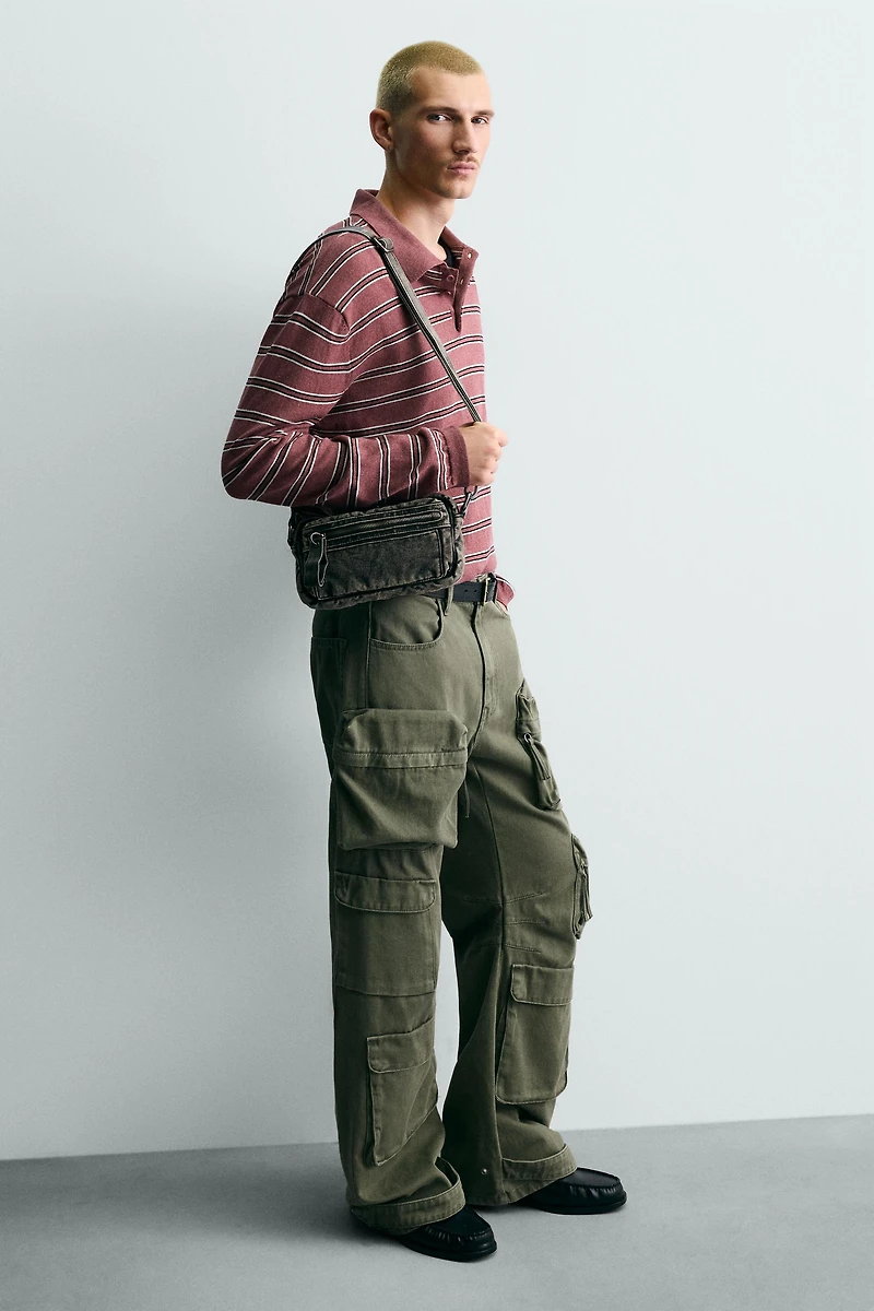 SAC BANDOULIÈRE EN DENIM EFFET DÉLAVÉ